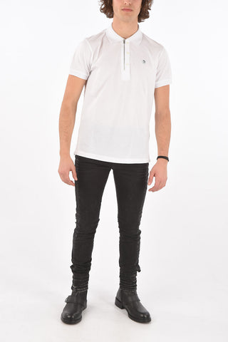 piquè cotton T-HART polo shirt with zip detail