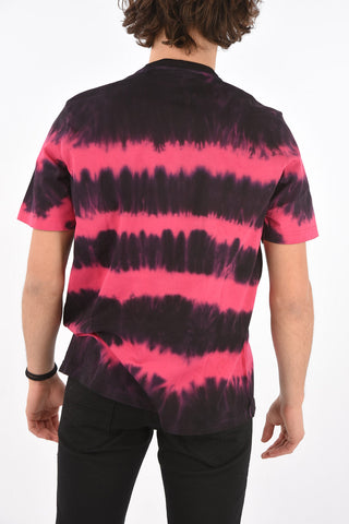 tie dye effect T-JUST-A38 crew-neck t-shirt with print