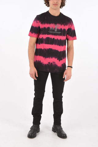 tie dye effect T-JUST-A38 crew-neck t-shirt with print