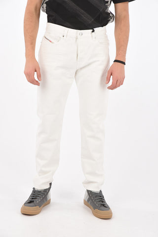 17cm vintage effect frayed hem D-FINING tapered fit jeans L32