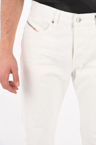 17cm vintage effect frayed hem D-FINING tapered fit jeans L32