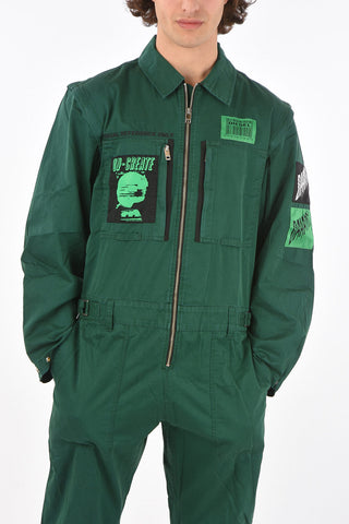 cotton P-LARRY utility jumpsuit with removable sleeve