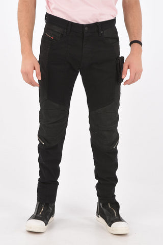 Biker Jeans D-STRUKT-BK-SP with Zip Details 15cm