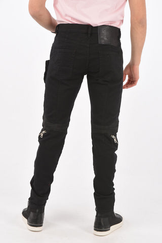 Biker Jeans D-STRUKT-BK-SP with Zip Details 15cm