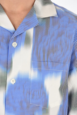 Camicia Gingham Sfumata con Taschino