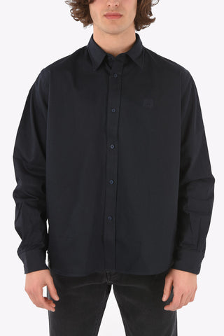 Camicia in Cotone Twill con Logo Ricamato