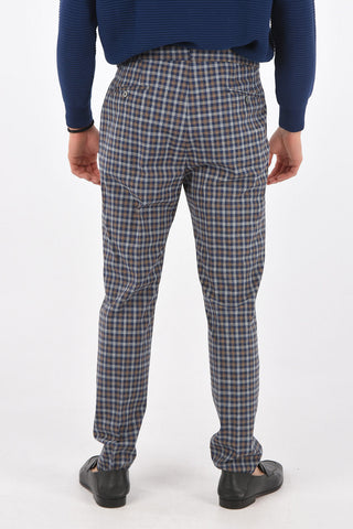 gun club check double pleat 4 pockets trousers