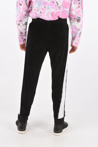 Chenille Track Pants with Embroidered Logo