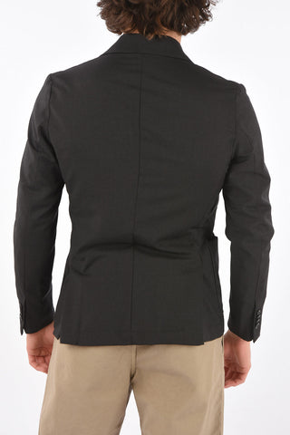 virgin wool side vents notch lapel MARTY 2-button blazer