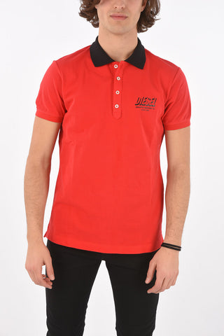 pique' 4 buttons T-RANDY-NEW-A1 polo with logo-print