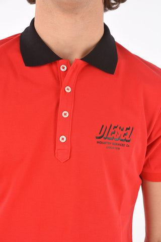 pique' 4 buttons T-RANDY-NEW-A1 polo with logo-print