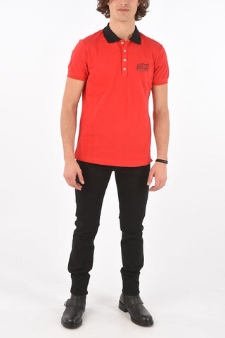 pique' 4 buttons T-RANDY-NEW-A1 polo with logo-print