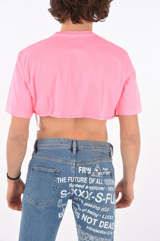 printed crop T-CROPPY crew-neck t-shirt
