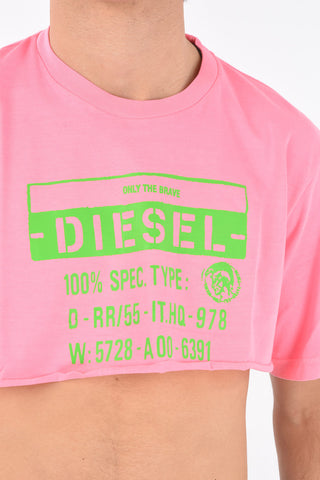 printed crop T-CROPPY crew-neck t-shirt