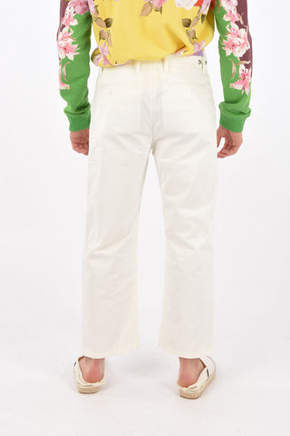 5 Pocket Raw Cut-edged Cropped Denims