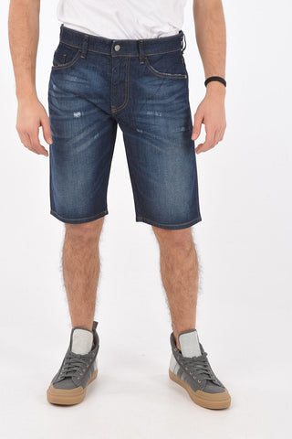 Ripped THOSHORT Dark Washed Denim Shorts