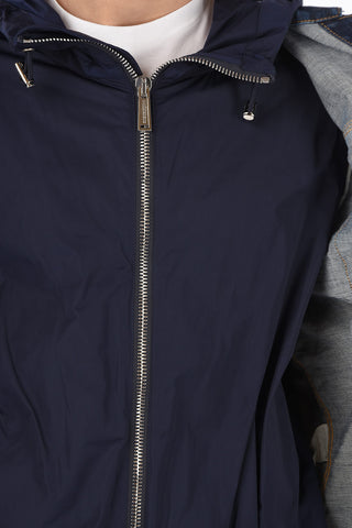 Denim Jacket with Hooded Vest
