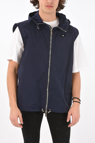 Denim Jacket with Hooded Vest