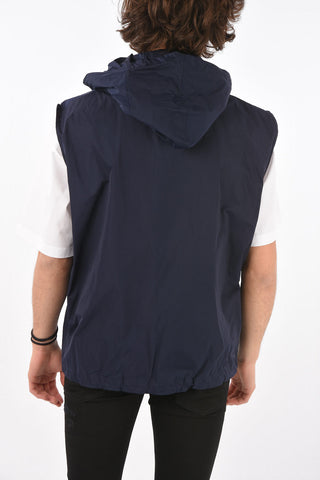 Denim Jacket with Hooded Vest