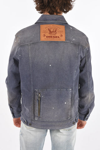 denim D-ANTONY-SP jacket with breast pockets and logo-buttons