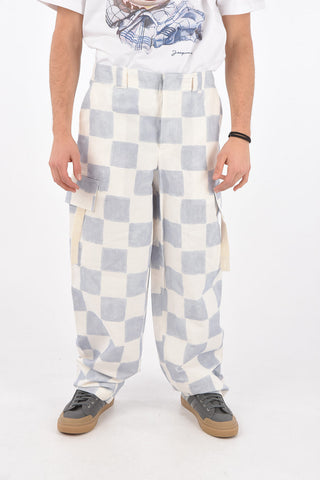 Checkered Oversized Cargo Pants