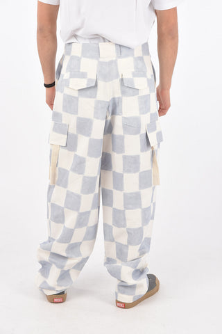 Checkered Oversized Cargo Pants