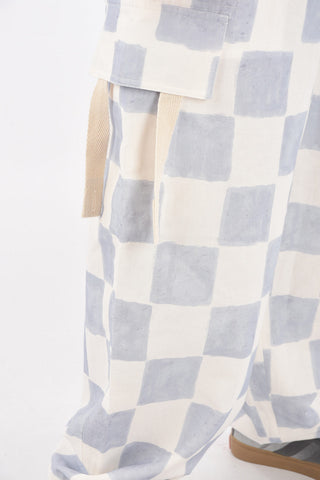 Checkered Oversized Cargo Pants