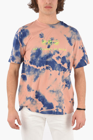 tie dye effect cottonT-JUST-SLITS-X86 crew-neck t-shirt