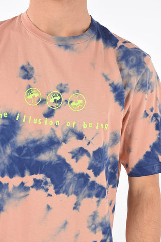 tie dye effect cottonT-JUST-SLITS-X86 crew-neck t-shirt