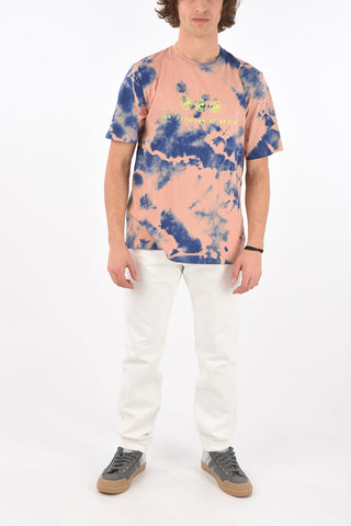 tie dye effect cottonT-JUST-SLITS-X86 crew-neck t-shirt