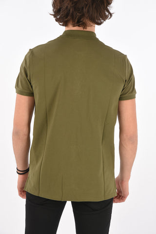 polo T-HARRY in cotone piquè con dettaglio zip
