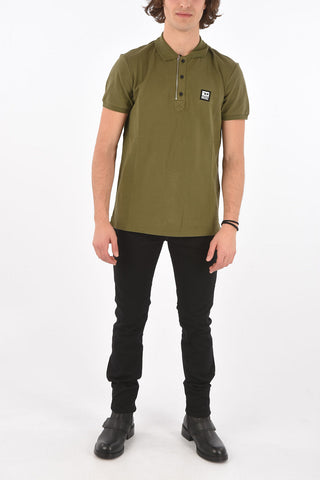 polo T-HARRY in cotone piquè con dettaglio zip