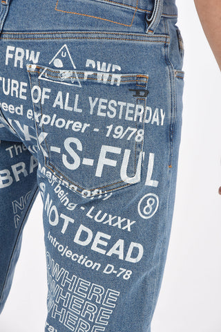 Printed D-STRUKT-SP7 Slim Fit Jeans 16cm
