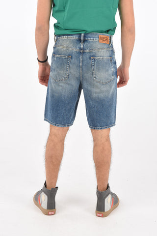 Stonewashed D-STRUKT Ripped Shorts