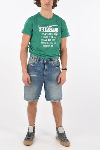 Shorts in Denim Stonewashed D-STRUKT con Strappi
