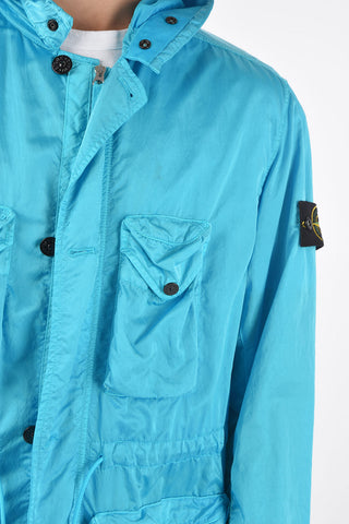 giubbotto utility in nylon con cappuccio