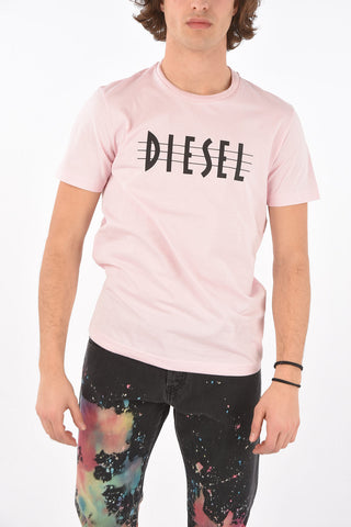 cotton T-DIEGOS-E34 t-shirt with logo-print
