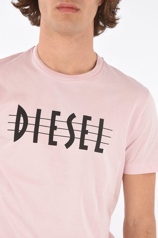 cotton T-DIEGOS-E34 t-shirt with logo-print