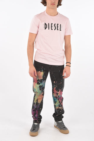 cotton T-DIEGOS-E34 t-shirt with logo-print