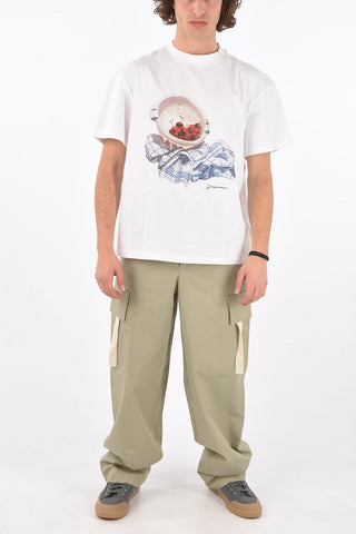 Crew Neck Printed Cotton T-Shirt
