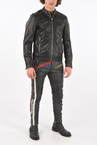 leather and fabric L-FRANKLIN jacket