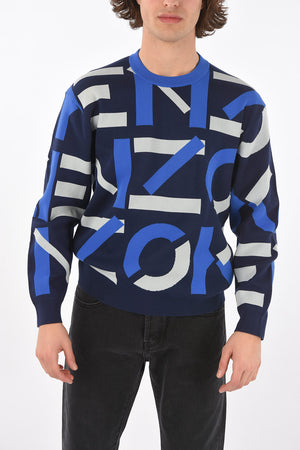 Maglia Girocollo in Tessuto Monogram