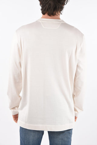 ZZEGNA cotton and silk Henley t-shirt