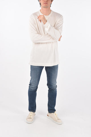 ZZEGNA cotton and silk Henley t-shirt