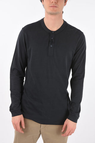 ZZEGNA silk and cotton Henley t-shirt