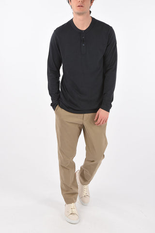 ZZEGNA silk and cotton Henley t-shirt