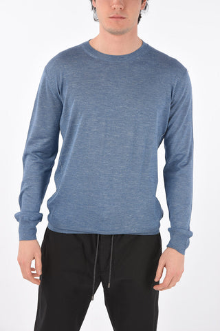 EZ LUXURY maglia girocollo in seta cashmere e lino