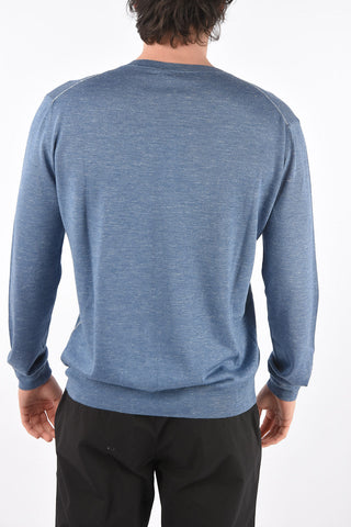 EZ LUXURY maglia girocollo in seta cashmere e lino