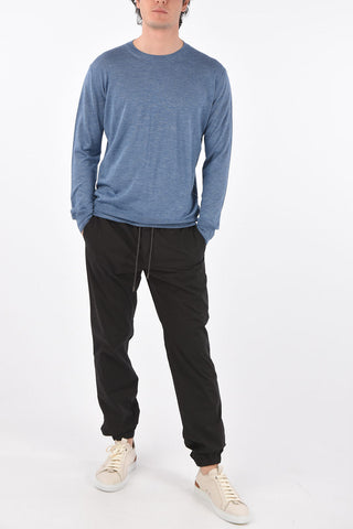 EZ LUXURY maglia girocollo in seta cashmere e lino
