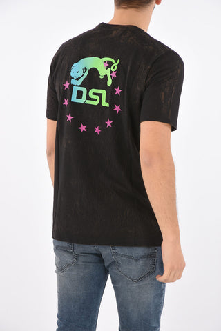 acid wash effect cotton T-JUST-E3 t-shirt